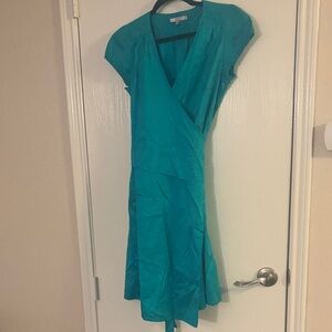 Calypso St. Barth - 100% silk turquoise wrap dress.  Sz S.  EUC. Beautiful!